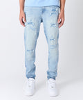 Coastal Ripped Skinny Jeans - Light Blue