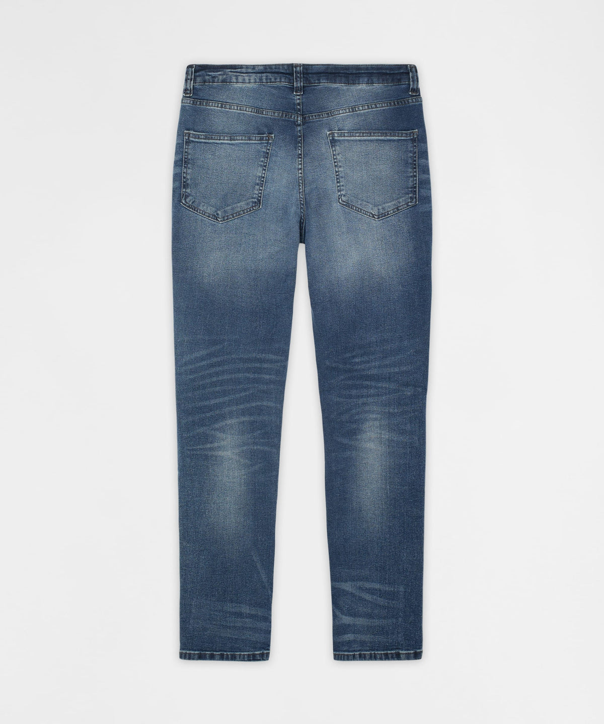 Classic Distressed Skinny Jeans - Medium Indigo