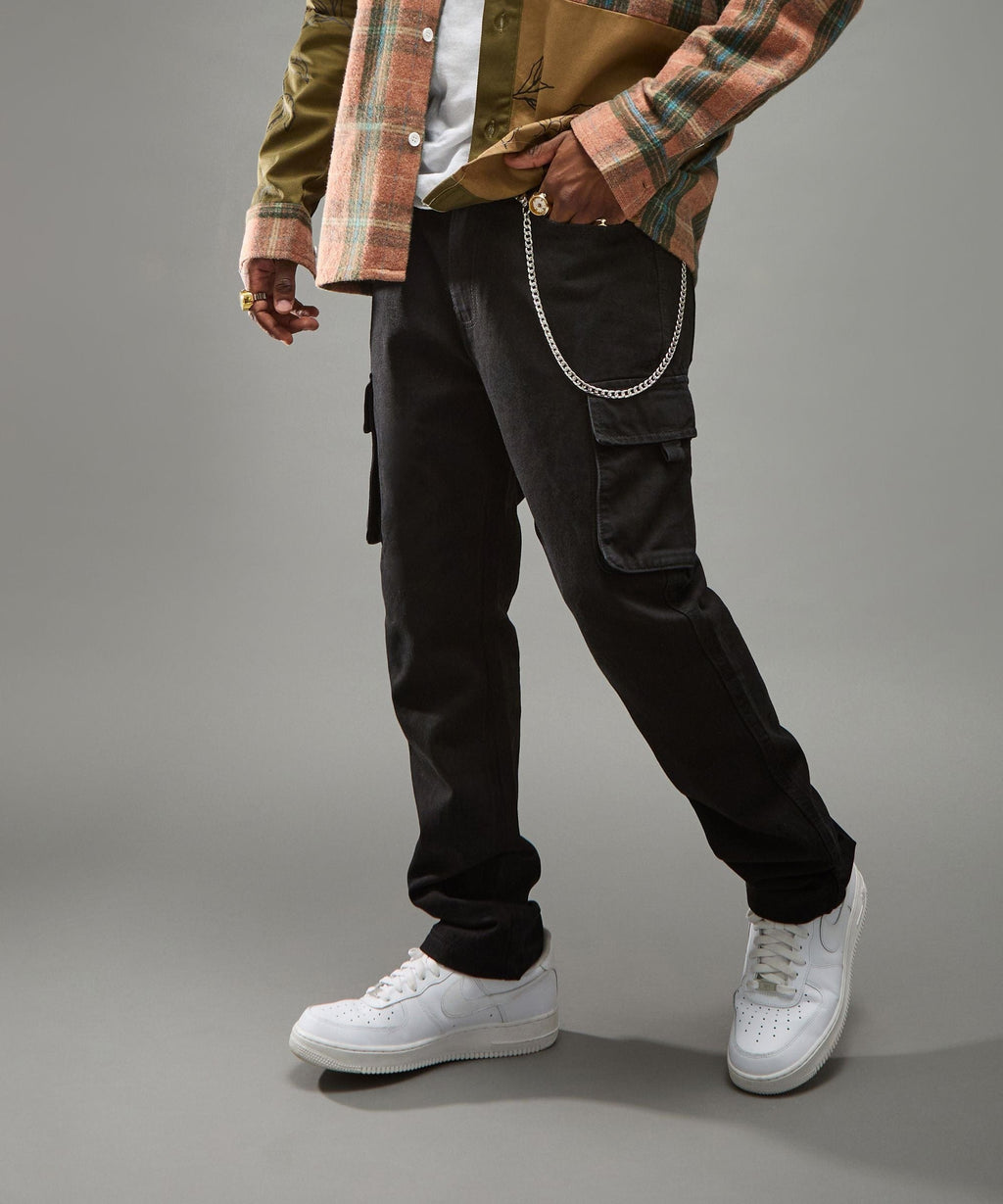 Classic Utility Cargo Pants - Black